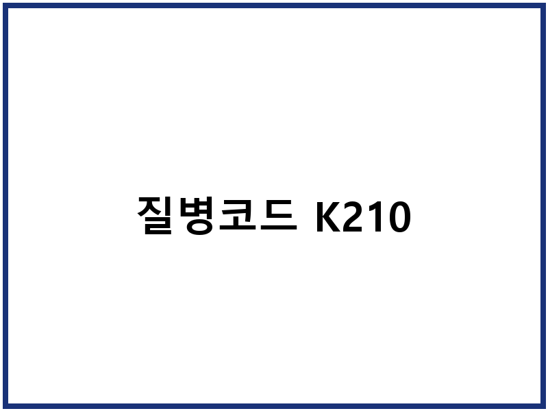 질병코드 K210